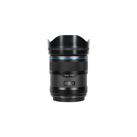 23mm f1.2 sirui sniper lens, APS-C Frame AF Lens, Black with Petal-shaped lens hood