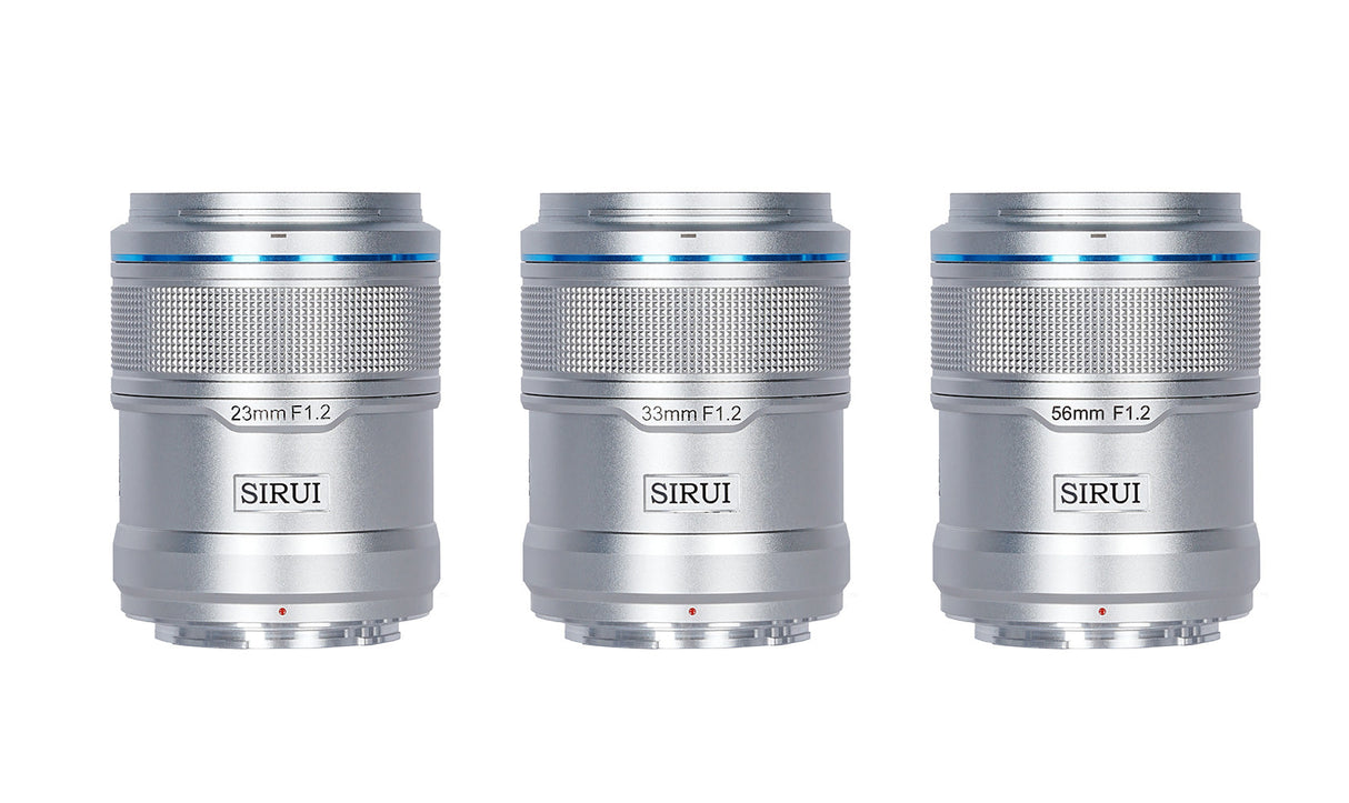 SIRUI Sniper Series 23/33/56mm F1.2 APS-C Frame Autofocus Lens Set