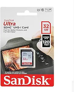 SanDisk Ultra 32GB Class 10 SDHC UHS-I Memory Card