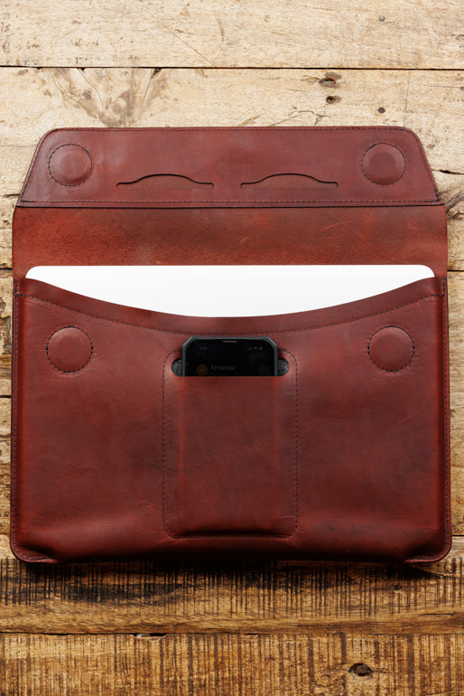 Padded Leather EDC Laptop Sleeve