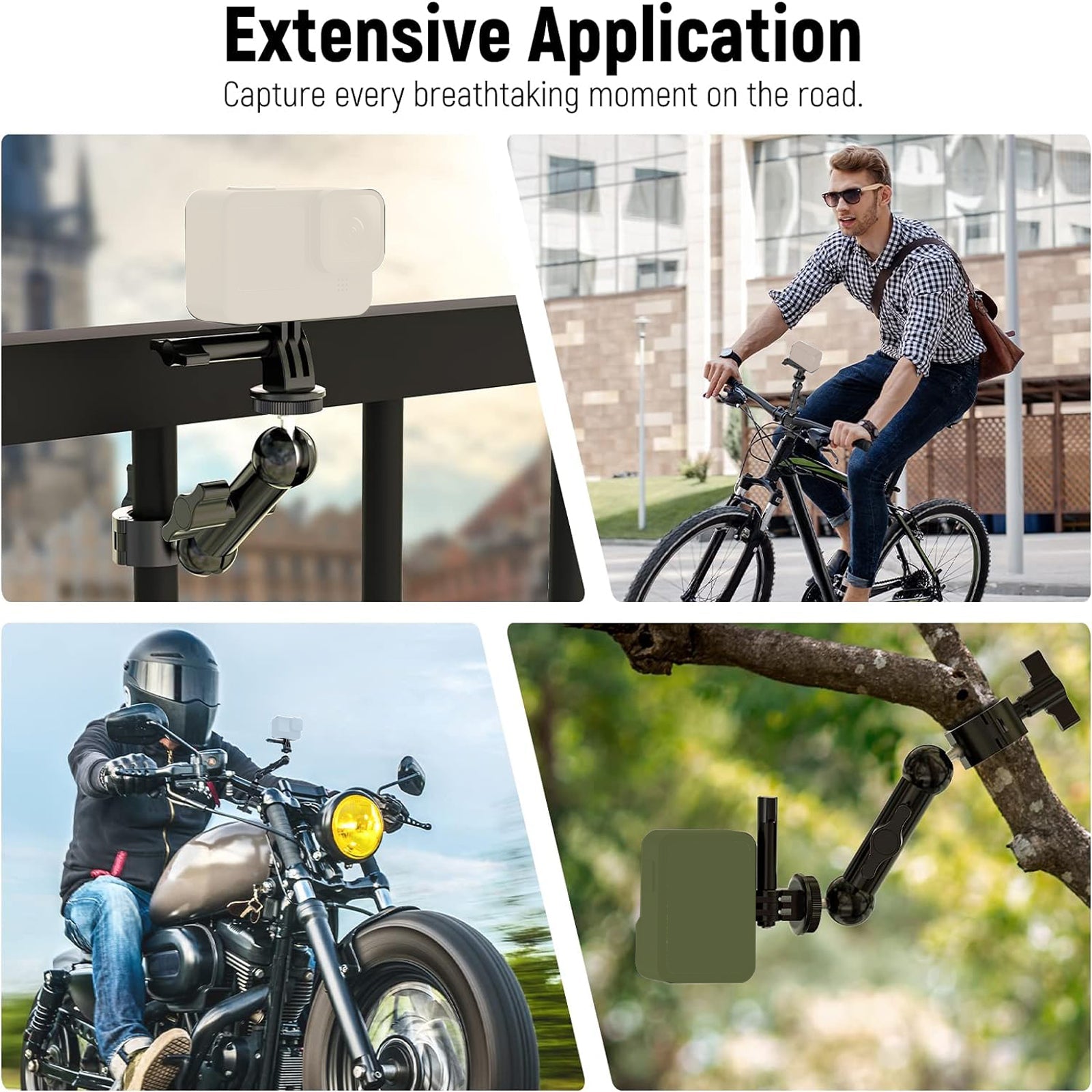 NEEWER Action Camera Handlebar Mount Compatible with GoPro Hero 11 10 IMPULSE