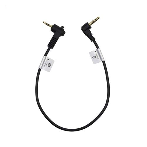 Audio Cable 2.5mm TRS male right angle - 3.5mm TRS male right angle - 1' straight