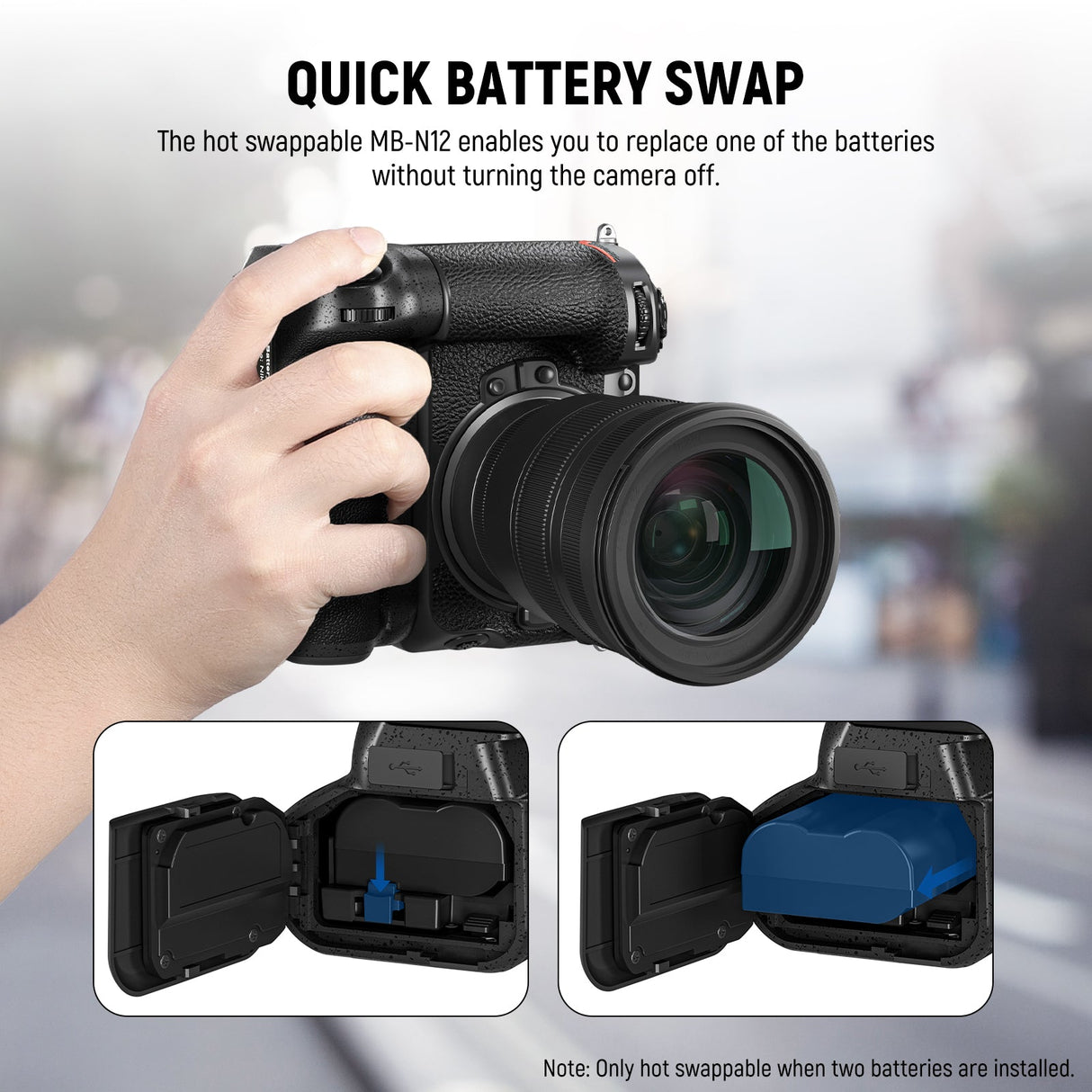 NEEWER MB-N12RC-L Replacement Battery Grip for Nikon Z8