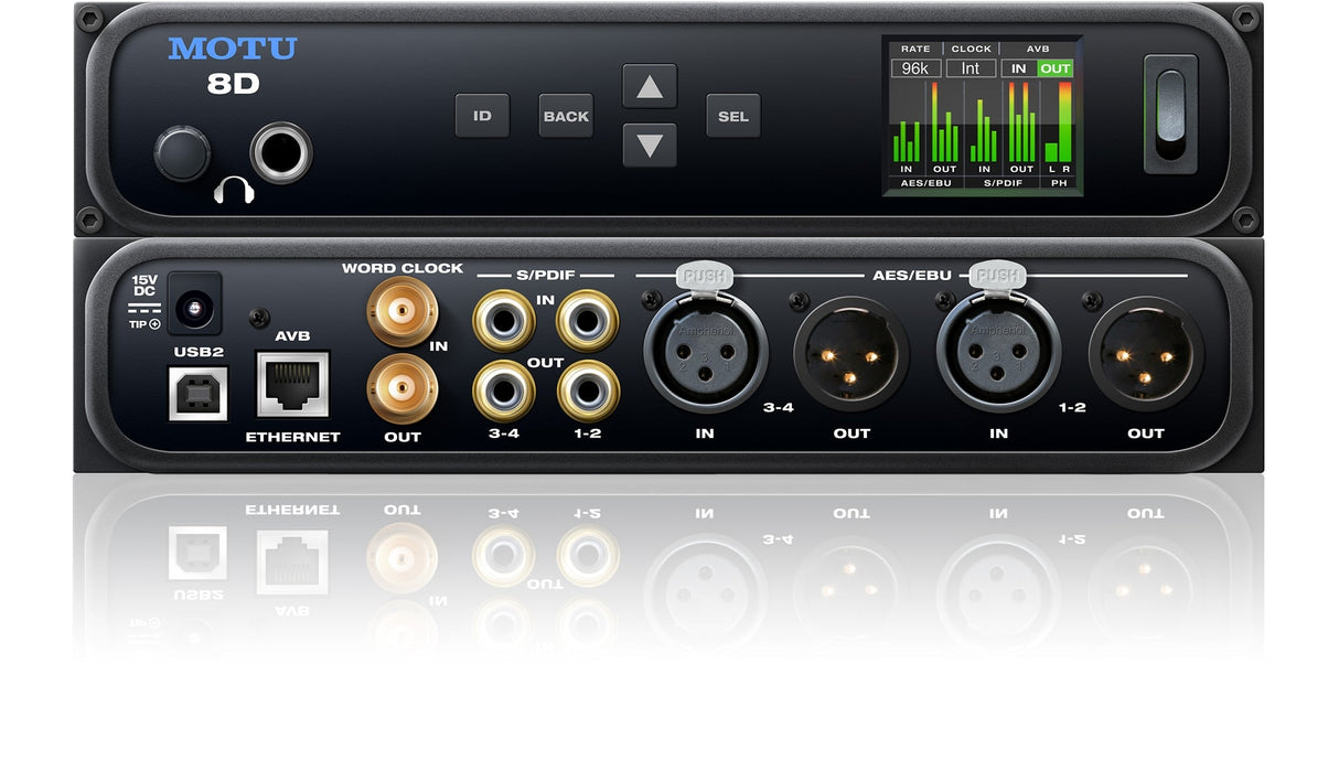 MOTU 8D AES3 / SPDIF / USB / AVB-TSN audio interface with DSP and mixing