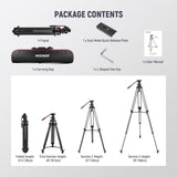 NEEWER LL35 78" Pro Video Camera Carbon Fiber Tripod