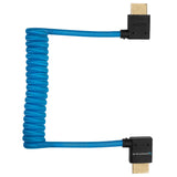 Right Angle Full HDMI Cable for On-Camera Monitors 12"-24" Braided Coiled