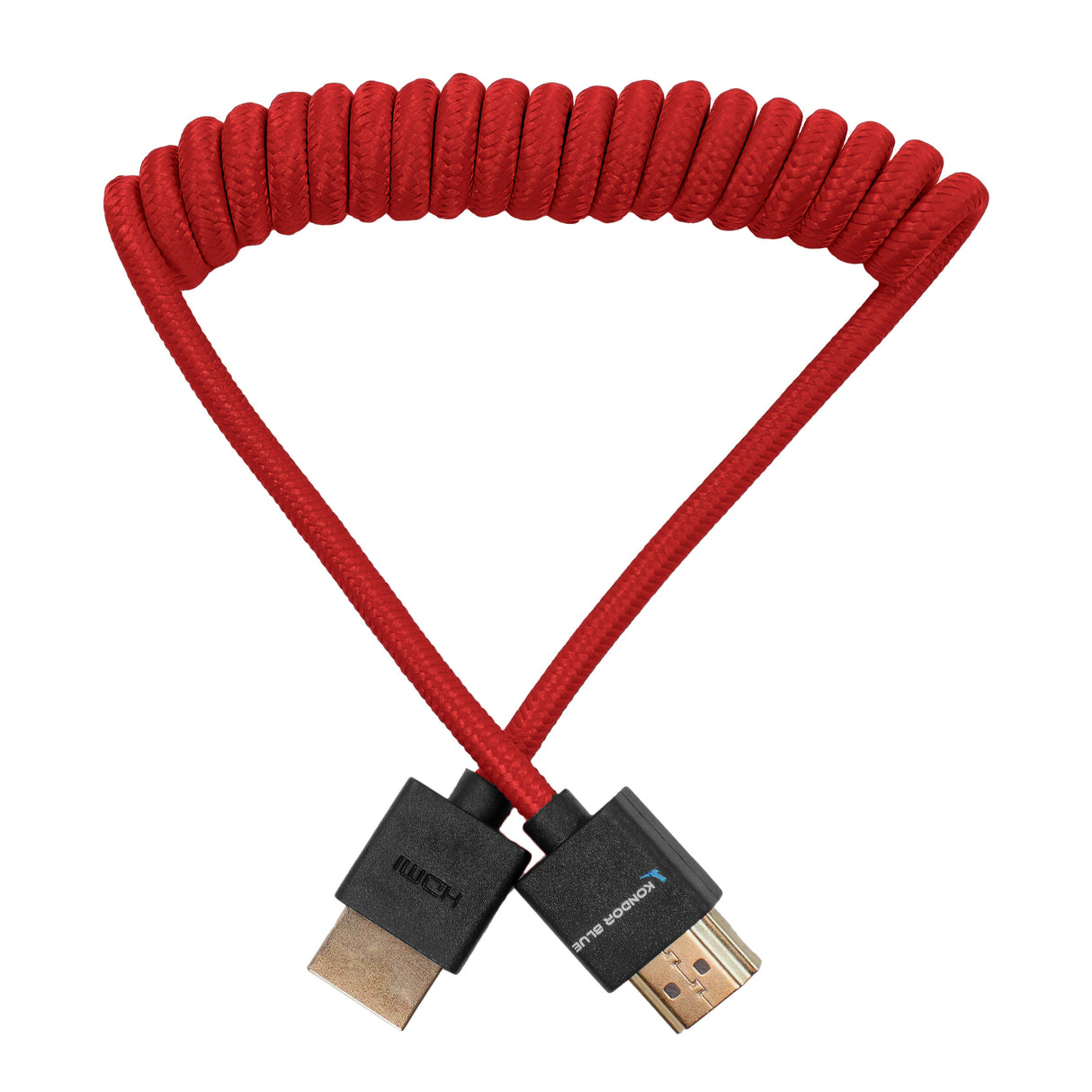 Full HDMI Cable for On-Camera Monitors 12"-24" Braided Coiled