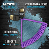 Gerald Undone MK2 Full HDMI Cable 12"-24" Coiled (Purple)