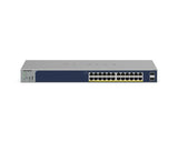 NETGEAR 24 Port Gigabit Ethernet PoE+ Smart Switch with 2 SFP Ports (190W)