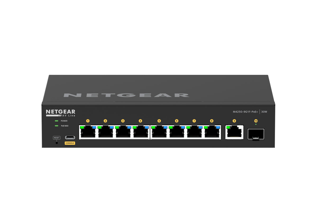 NETGEAR 10PT M4250-9G1F-POE+ Managed Switch