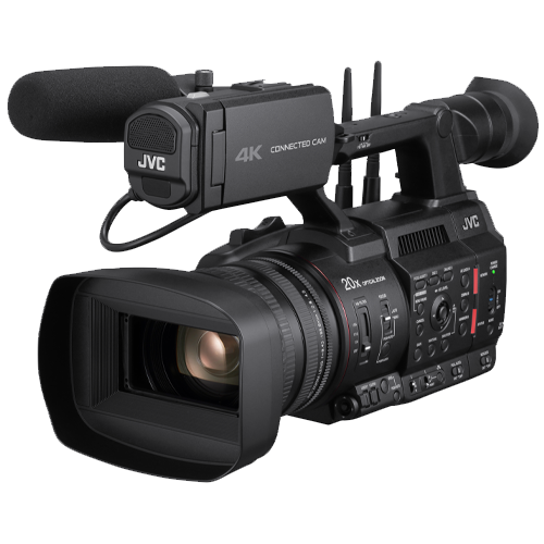 JVC GY-HC550U Handheld 4K Connected Camcorder with Broadband Antennas & Broadcast Overlays