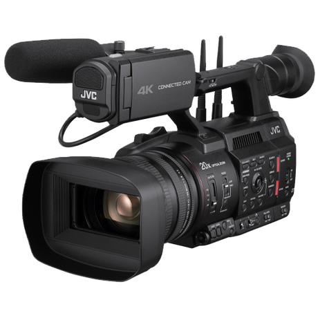 JVC GY-HC550U Handheld 4K Connected Camcorder with Broadband Antennas & Broadcast Overlays