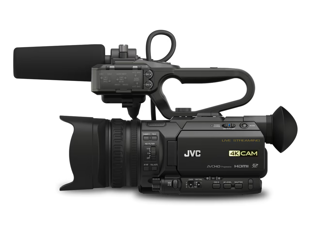 JVC GY-HM250HW UHD 4K Streaming Camcorder House of Worship Version