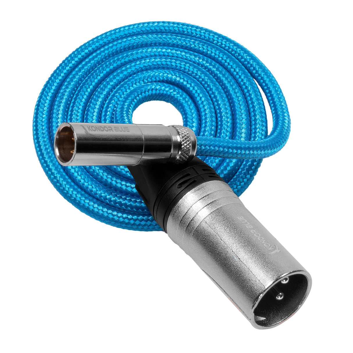 Mini XLR Male to XLR Male (3ft) Blue Braided