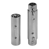 Pair of XLR Adapters Male to Male & Female to Female 3 Pin Adapters