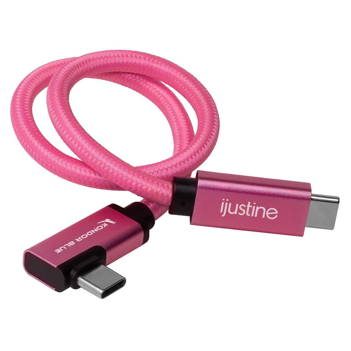 iJustine Pink USB C 3.1 Data and Charging Cable 10Gb/s Data Speed & 100W Power Delivery