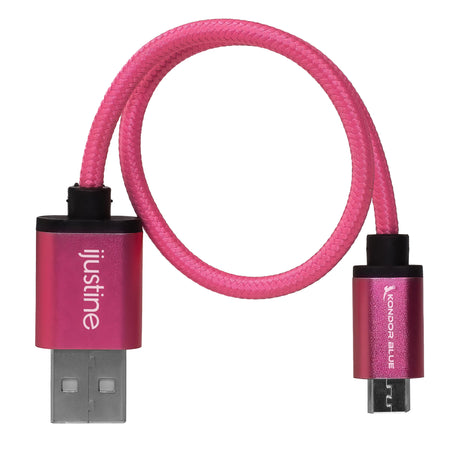 iJustine Pink USB A to Micro USB Fast Charging Data Cable