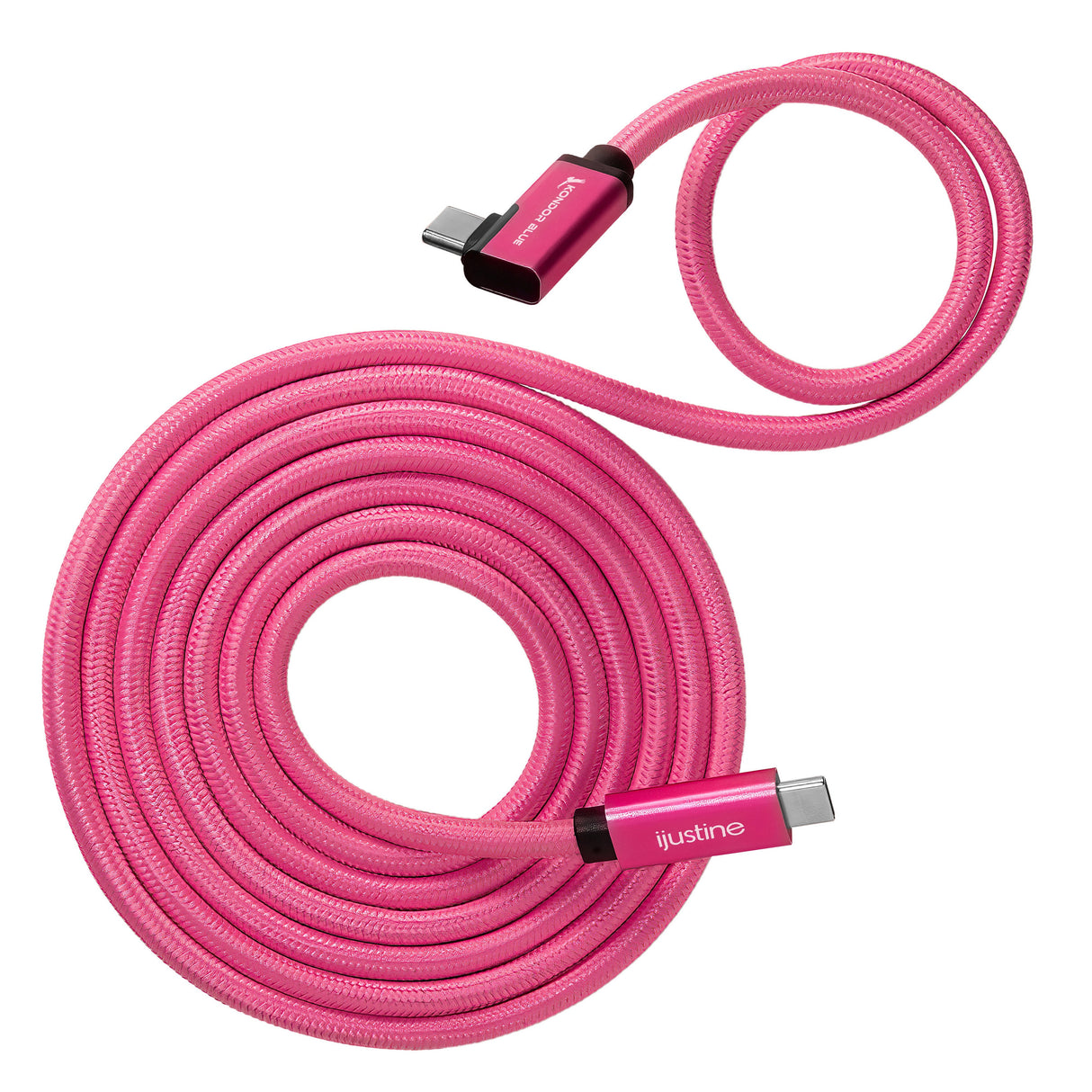 iJustine Pink USB C 3.1 Data and Charging Cable 10Gb/s Data Speed & 100W Power Delivery