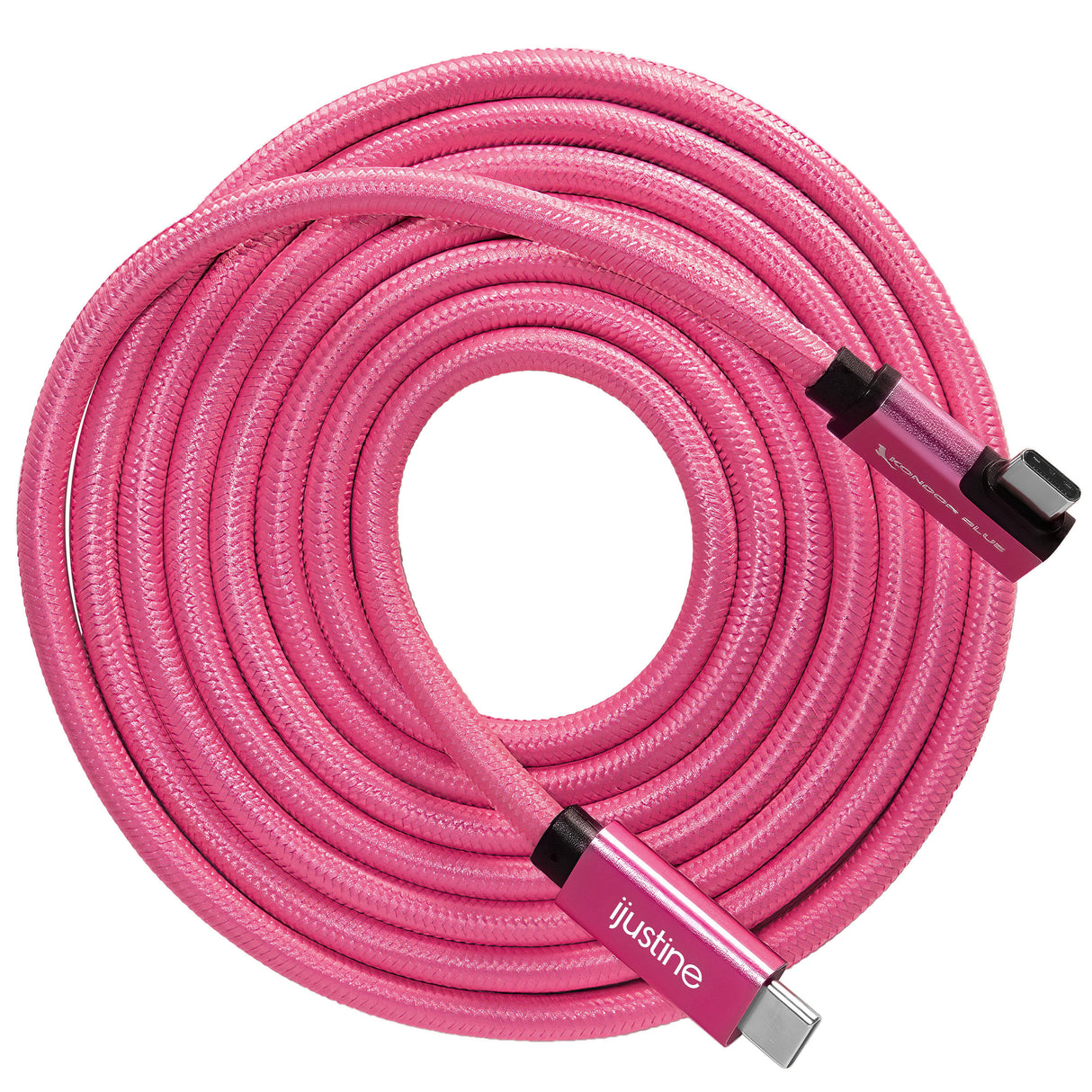 iJustine Pink USB C 3.1 Data and Charging Cable 10Gb/s Data Speed & 100W Power Delivery