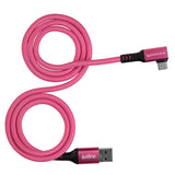 iJustine Pink USB A to USB C 3.0 Right Angle High Speed Data and Charging Cable 3A 60W 5Gb/s