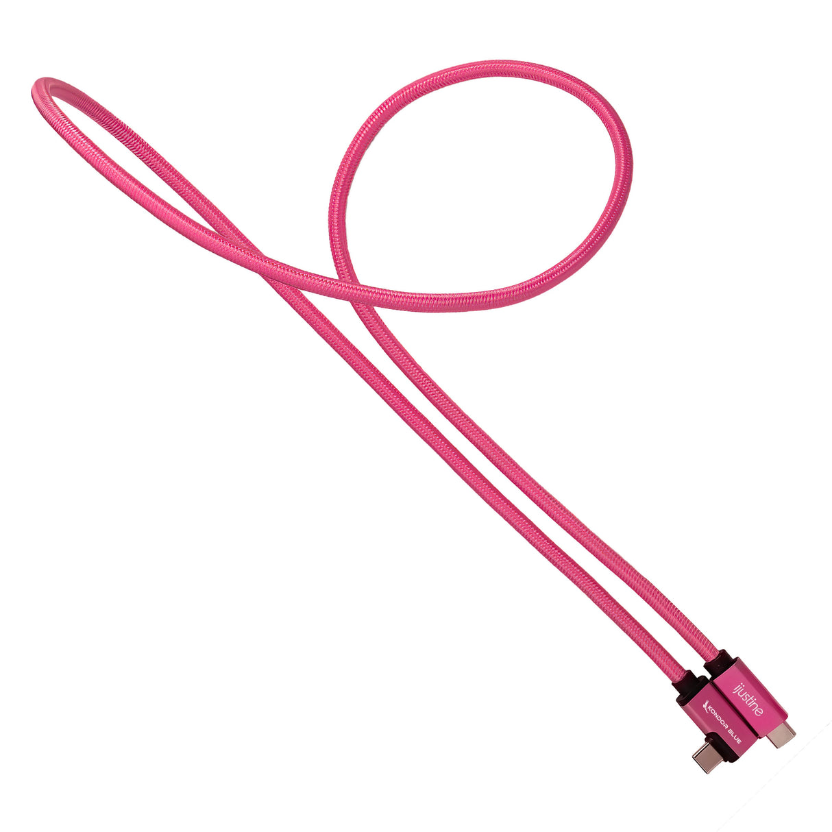 iJustine Pink USB C 3.1 Data and Charging Cable 10Gb/s Data Speed & 100W Power Delivery