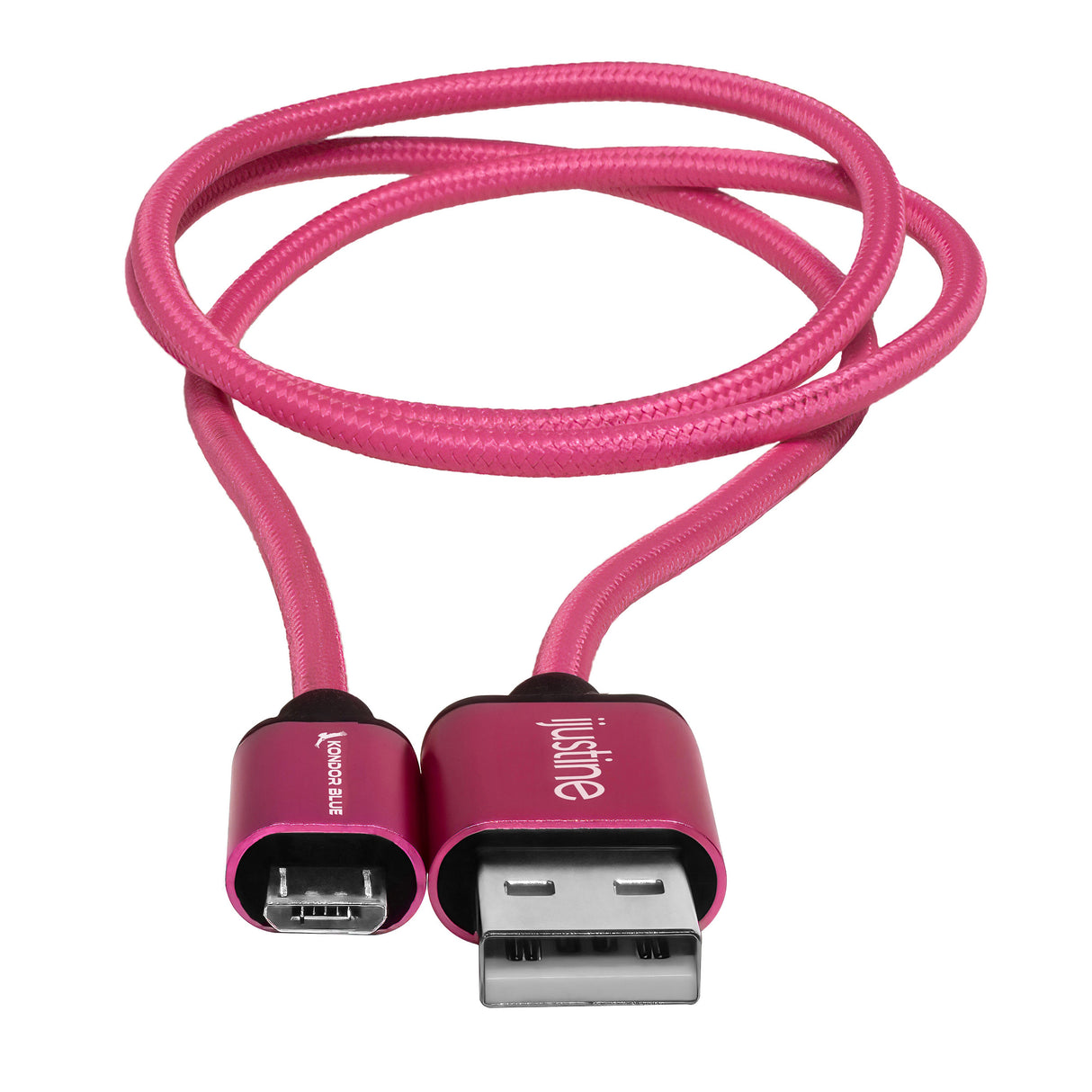 iJustine Pink USB A to Micro USB Fast Charging Data Cable