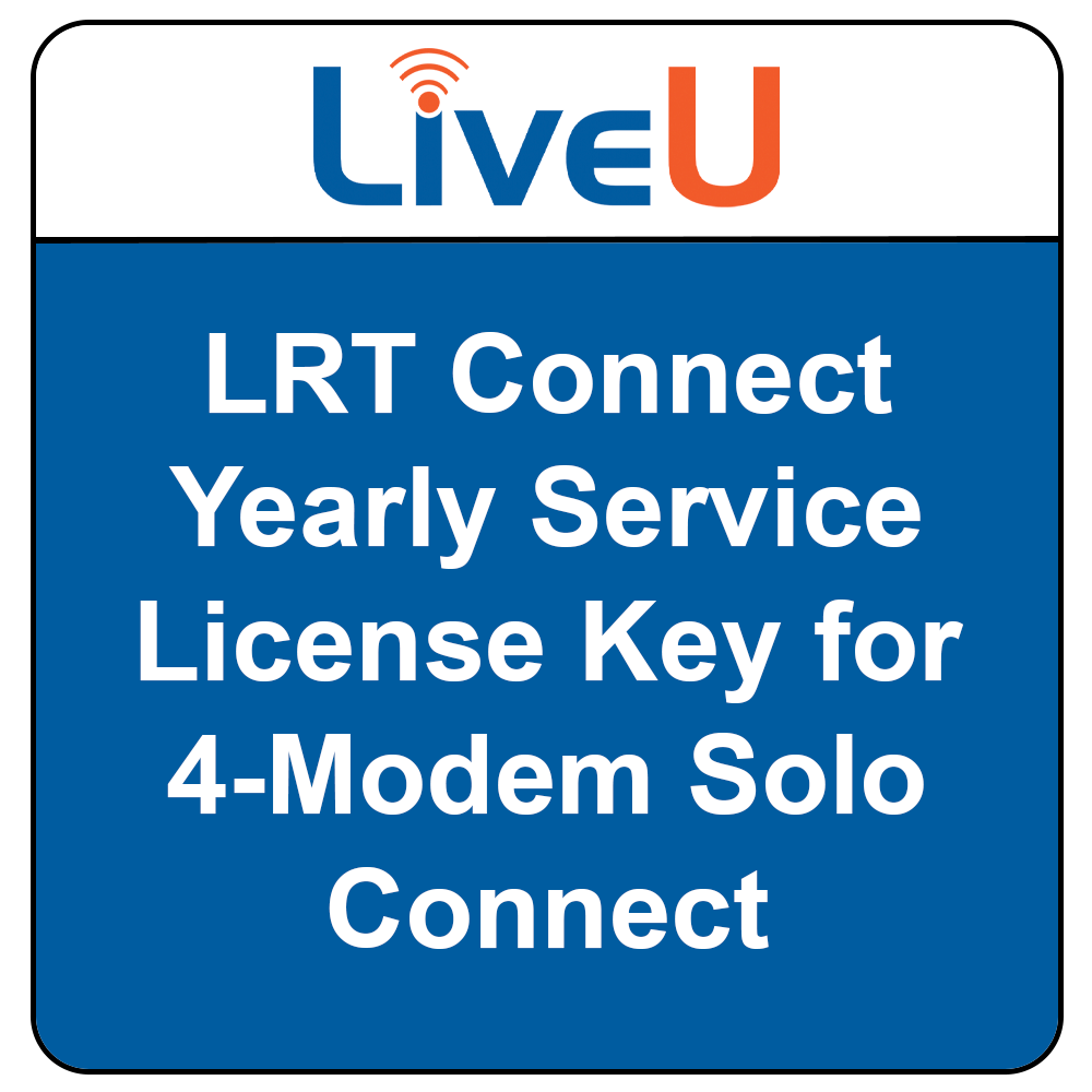 LiveU LRT Connect Yearly Service License Key for 4-Modem Solo Connect