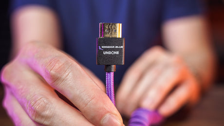 Gerald Undone MK2 Mini HDMI to Full HDMI Cable 12"-24" Coiled (Purple)