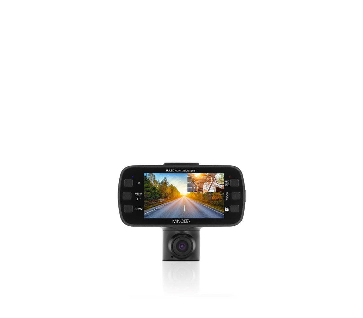 MNCD350X 2-Channel 1080p Dash Camera w/2.7" LCD & Interior Camera