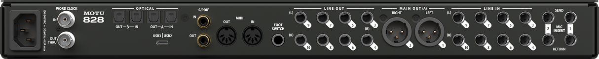 MOTU 828 28 x 32 USB3 Audio Interface for Mac, Windows and iOS with Mixing and Effects