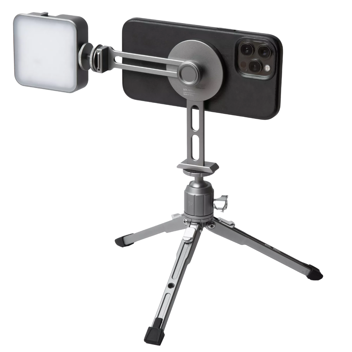 Explorer MX-KIT Magnetic Tripod Phone Mount for MagSafe® with Table Top Tripod and LED