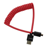 Micro HDMI to Full HDMI Cable 12"-24" Braided Coiled