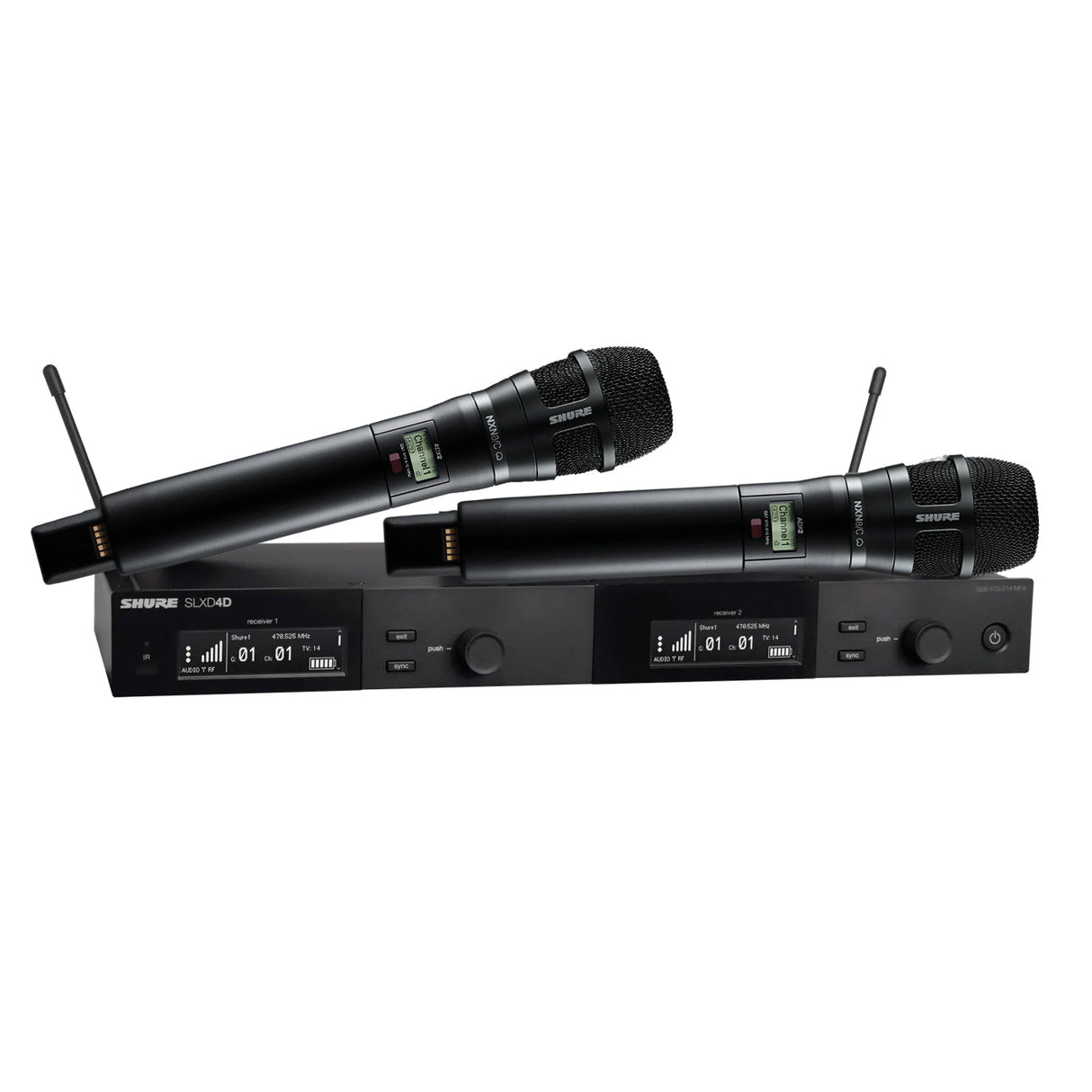 Shure SLX-D Dual Wireless System with Nexadyne 8/C Handheld Transmitters