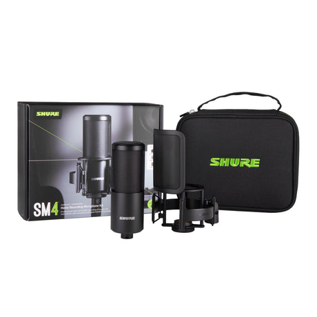 Shure SM4-K Condenser Microphone Kit w/ Shock Mount, Case, Pop Filter