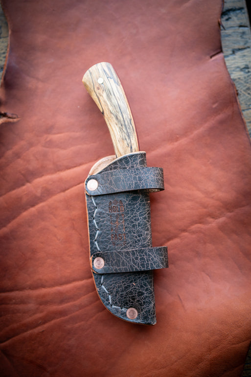 HF EDC Field Knife with Leather Sheath