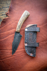 HF EDC Field Knife with Leather Sheath