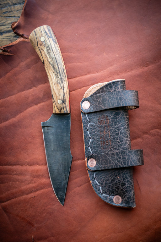 HF EDC Field Knife with Leather Sheath