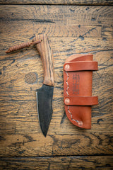 HF EDC Field Knife with Leather Sheath