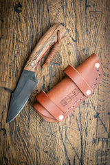 HF EDC Field Knife with Leather Sheath