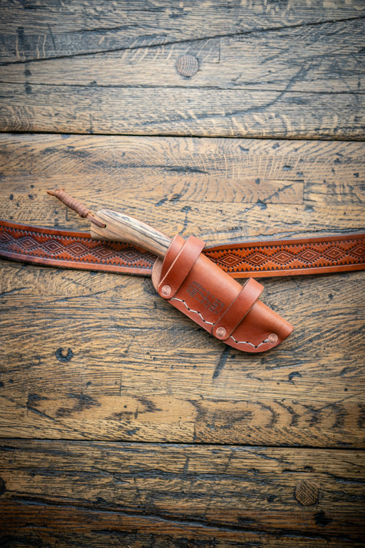 HF EDC Field Knife with Leather Sheath