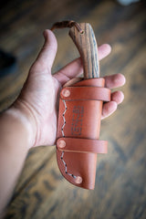 HF EDC Field Knife with Leather Sheath