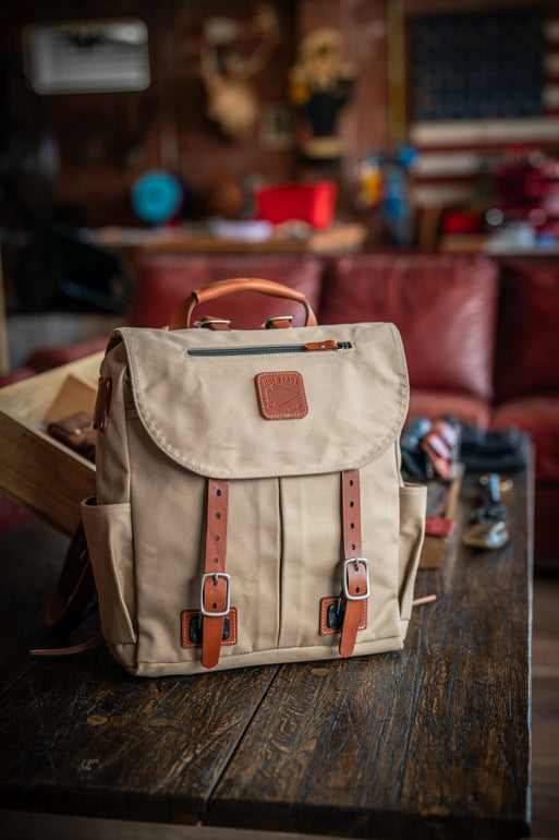 Explorer MoneyMaker Backpack | Canvas and Leather Camera Backpack