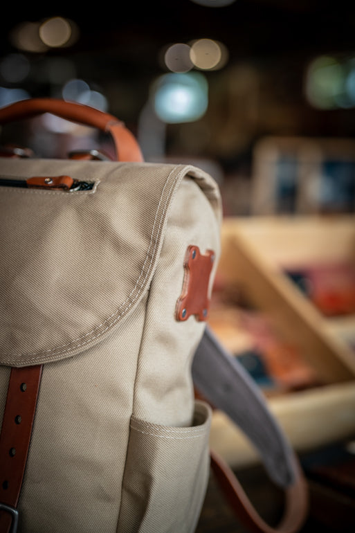 Explorer MoneyMaker Backpack | Canvas and Leather Camera Backpack