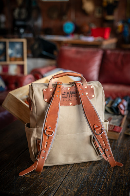 Explorer MoneyMaker Backpack | Canvas and Leather Camera Backpack