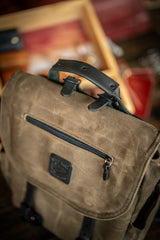 Explorer MoneyMaker Backpack | Canvas and Leather Camera Backpack