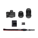 Canon EOS R100 Mirrorless Camera with RF-S 18-45mm f/4.5-6.3 IS STM Lens and RF-S 55-210mm f/5-7.1 IS STM Lens Kit