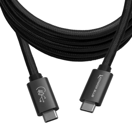 Thunderbolt 4 Compatible USB 4.0 Type C Cable Blazing 40G Speeds 5A 100W