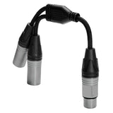 Dual Male XLR To Female XLR Audio Y Splitter Cable