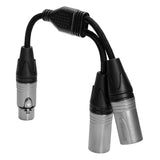 Dual Male XLR To Female XLR Audio Y Splitter Cable