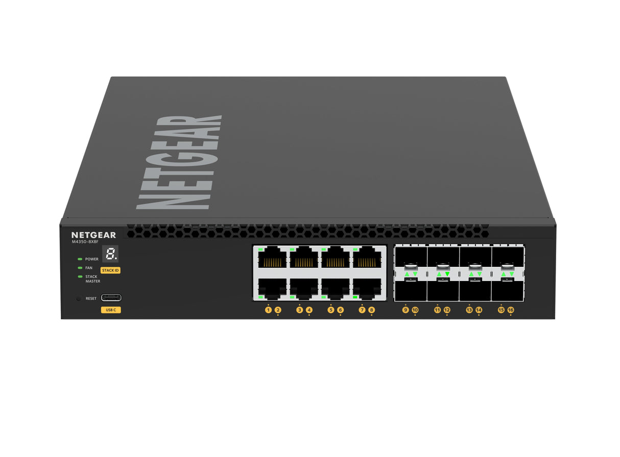 NETGEAR M4350 XSM4316 16-Port 8x10G/Multi-Gig and 8xSFP+ Desktop Managed Switch